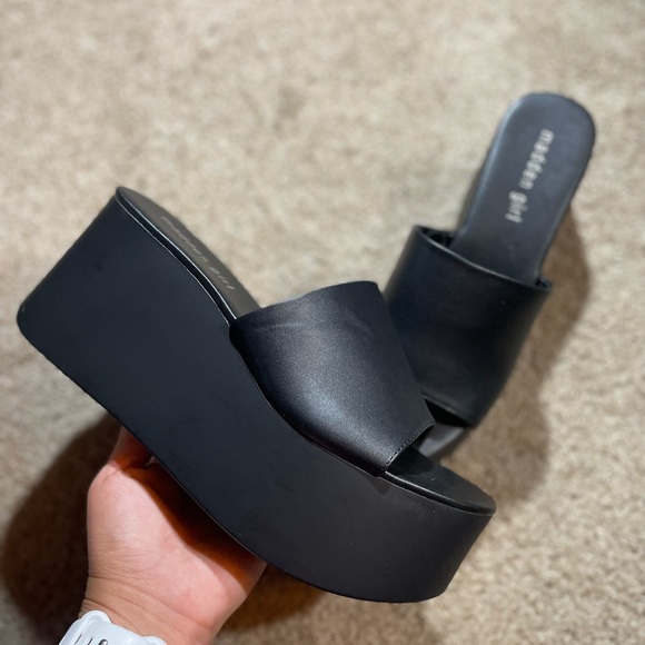 MADDEN GIRL COOKIIE PLATFORM WEDGE MULES - Picture 8 of 13